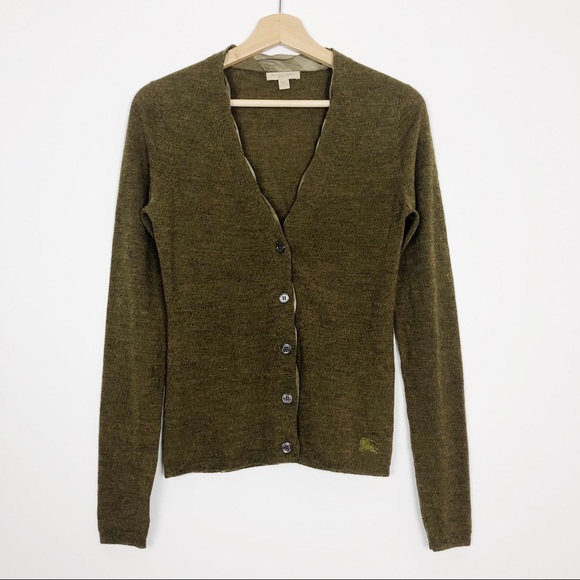 burberry merino wool cardigan